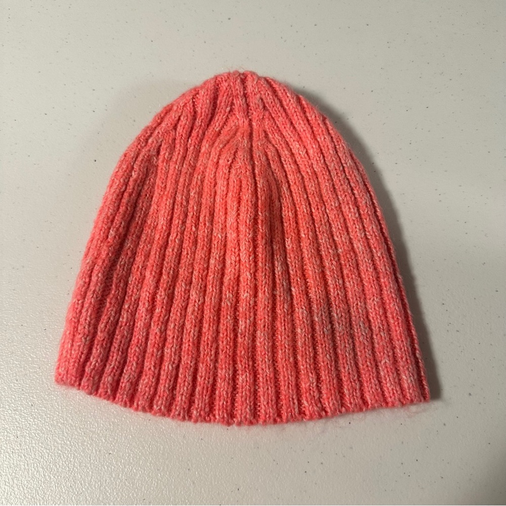 H&M Vibrant Pink Ribbed Kids Beanie